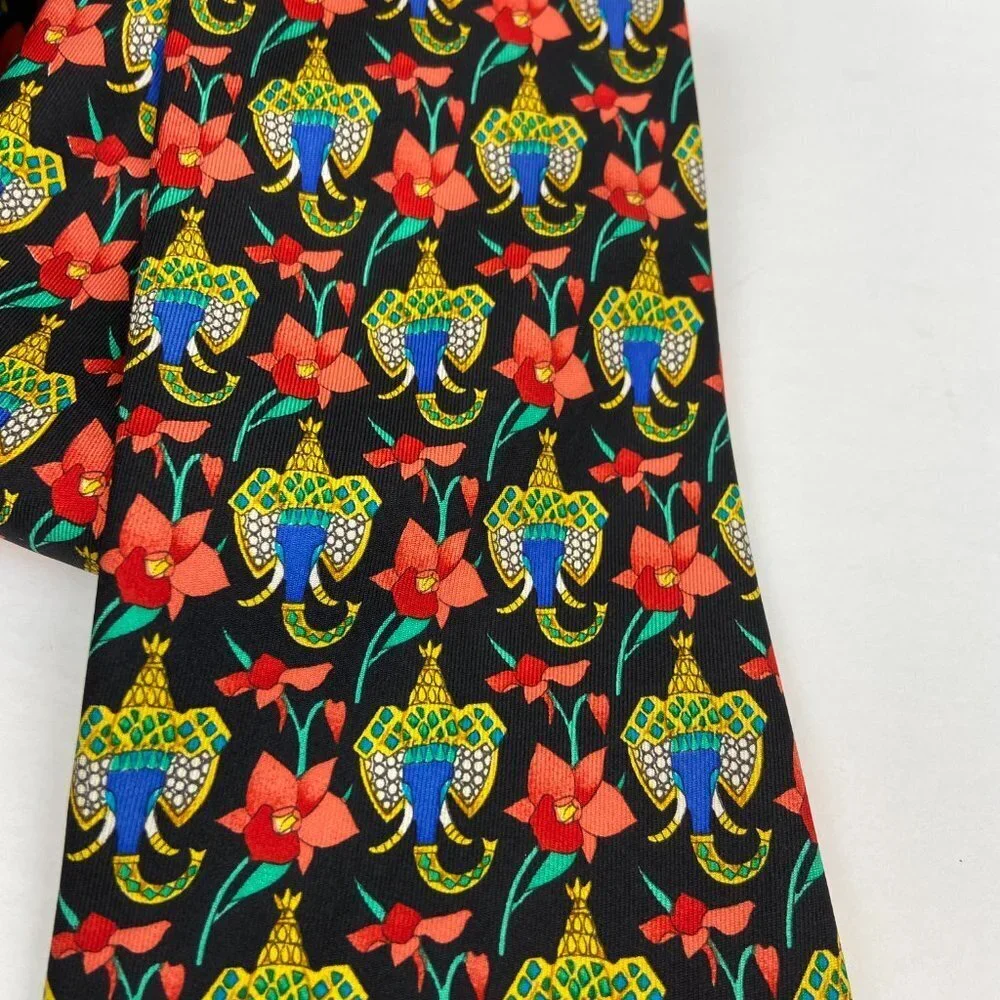Leonard Paris | Silk Floral ElephantsTie